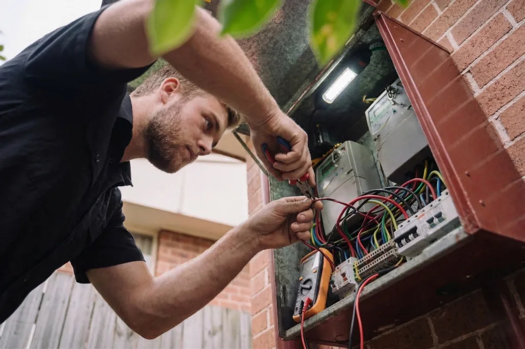 Lilli Pilli electrician performing electrical work